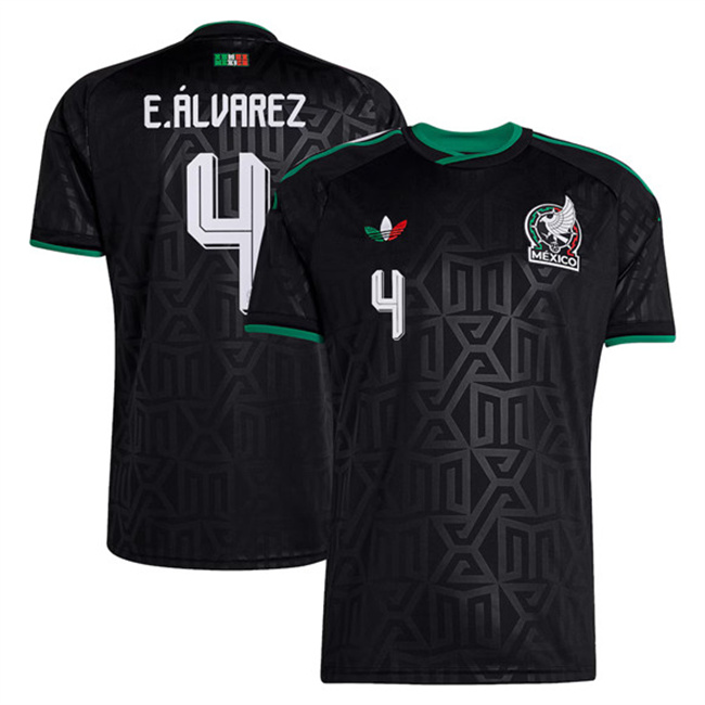 Men's Mexico #4 Edson Álvarez Black 2026 Soccer Jersey